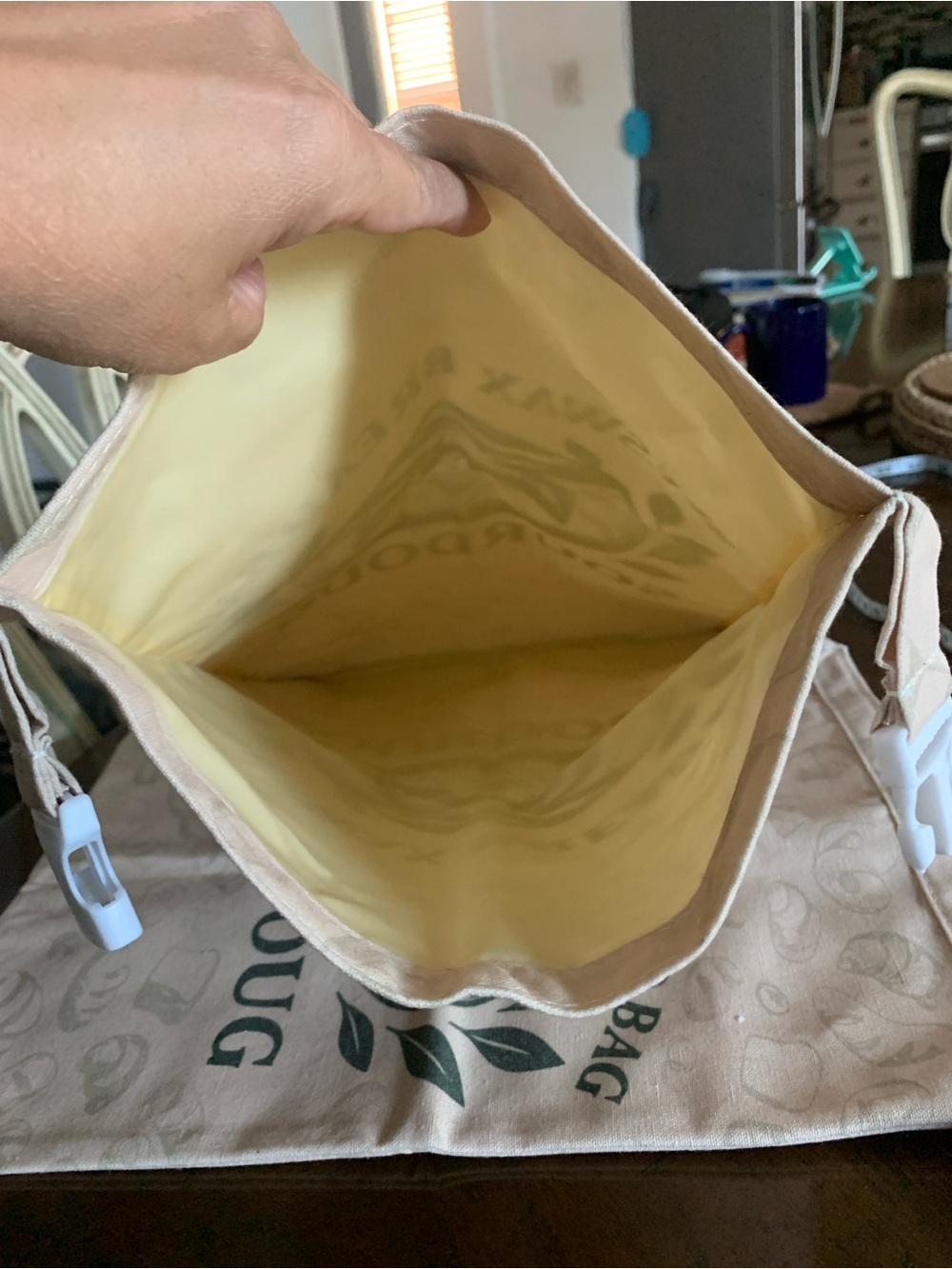 2 pack Organic Linen & Beeswax Large Sourdough Bread Bag & bowl cover NEW in Box - Picture 7 of 9